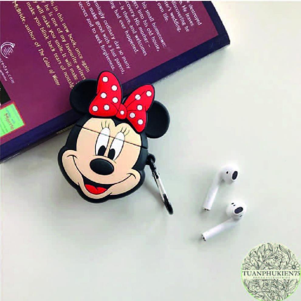 Airpods Case ⚡ Tặng Móc Đeo ⚡ MICKEY &amp; MINNIE Case Tai Nghe Không Dây Airpods 1/ 2/ i12 - TGDĐ89