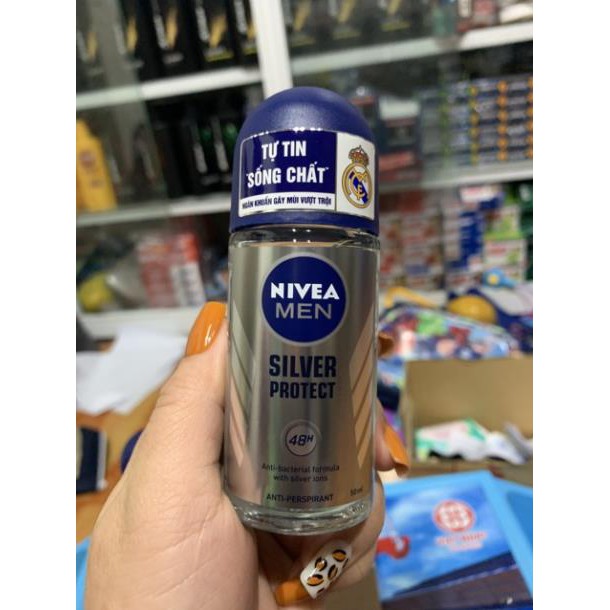 Lăn NIVEA Men Silver Protect Phân tử bạc  50ml
