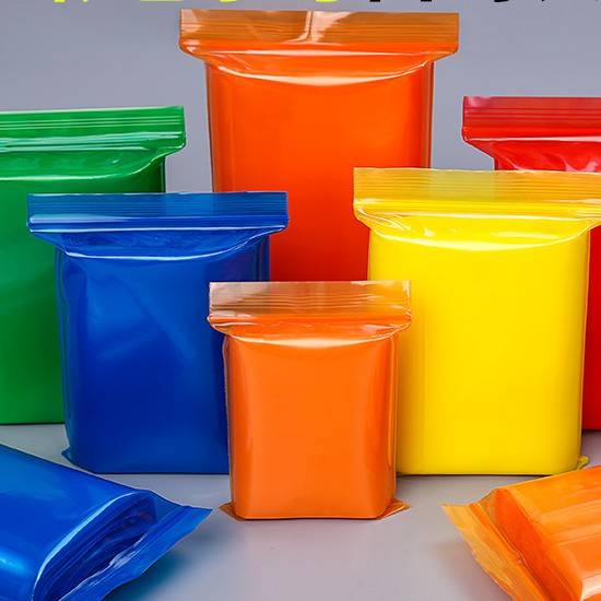 Set 100 túi zip nhựa mini nhiều màu sắc đựng trang sức / thực phẩm có thể tái chế được