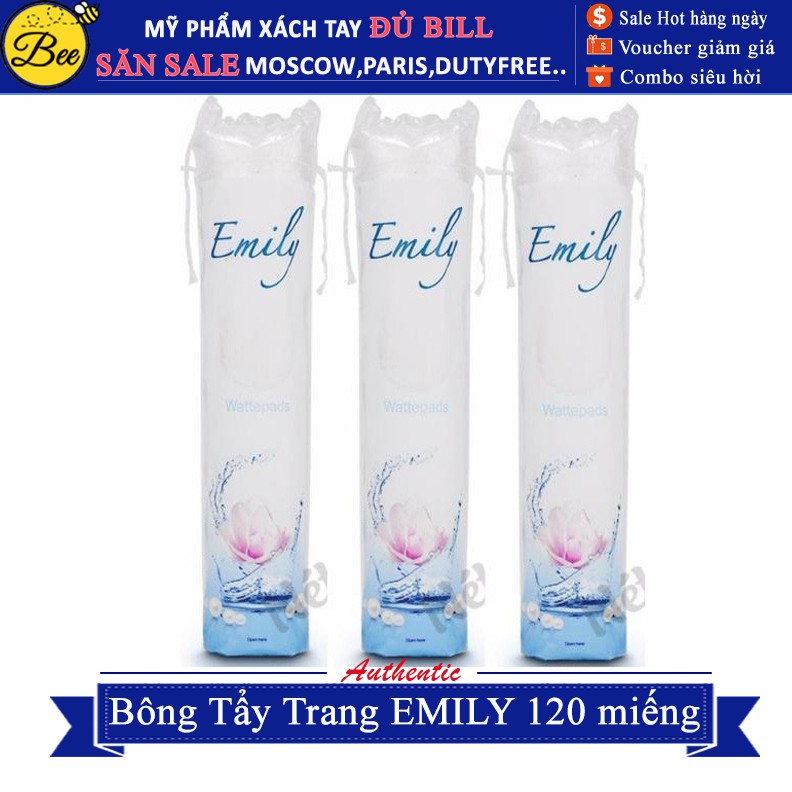 Bông Tẩy Trang EMILY 120 miếng