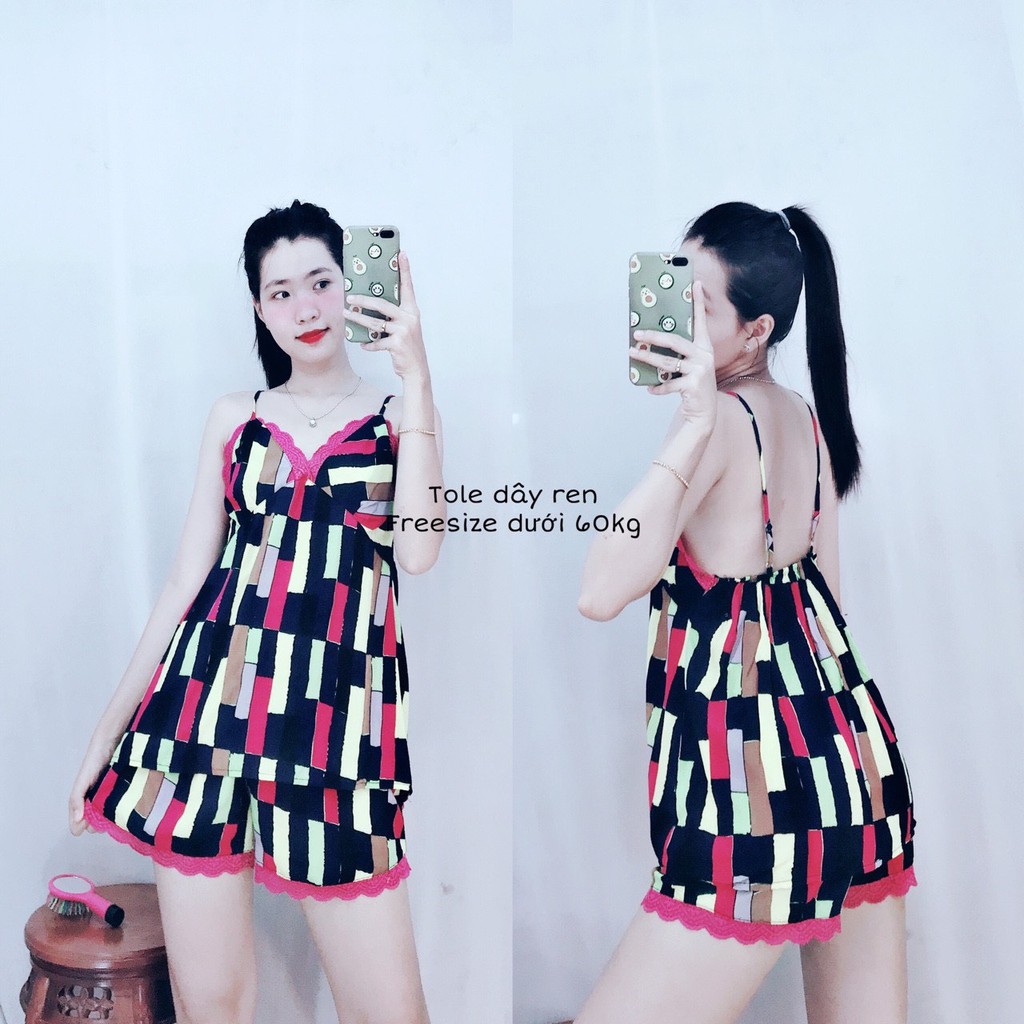 Đồ bộ dây mặc nhà toel lanh rộng dành cho nam nữ Freesize | BigBuy360 - bigbuy360.vn