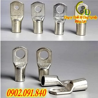 Đầu cos bịt đầu SC mạ xi chống oxi hoá bằng đồng 20cái, đầu cốt bấm dây điện 5mm, 6mm SC 6-6, SC 4-6