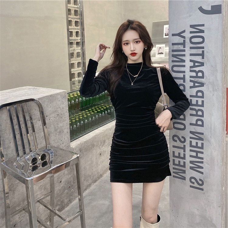 Đầm Nữ Phong Cách Retro Thời Trang Hàn Quốc Quyến Rũ