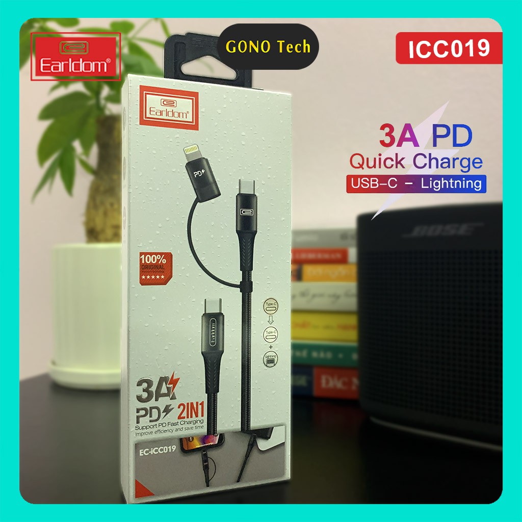 CÁP SẠC NHANH 2IN1 EARLDOM EC-ICC019
