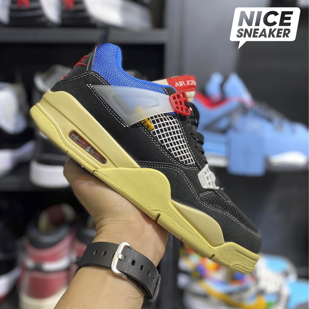 Giày sneaker new Jordan 4 Union Off Noir ( đen ) | Phiên bản 1:1 .