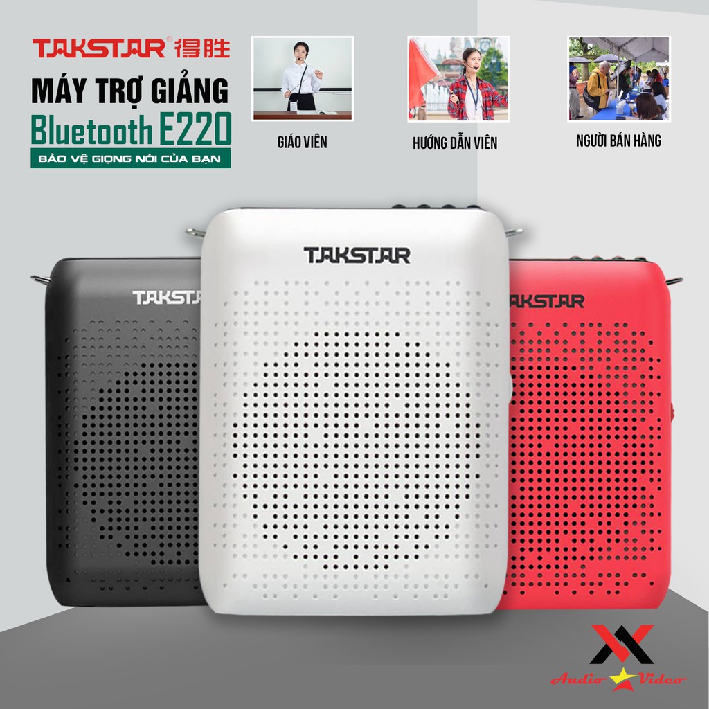 (FREESHIP) Takstar E220 loa mic Máy trợ giảng Không dây, Bluetooth, FM, ghi âm, hướng dẫn viên, Giáo viên,bán hàng.