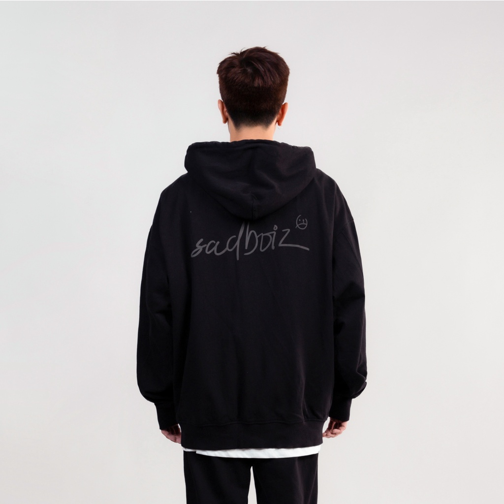 Áo hoodie zipper SADBOIZ Lowkey Black