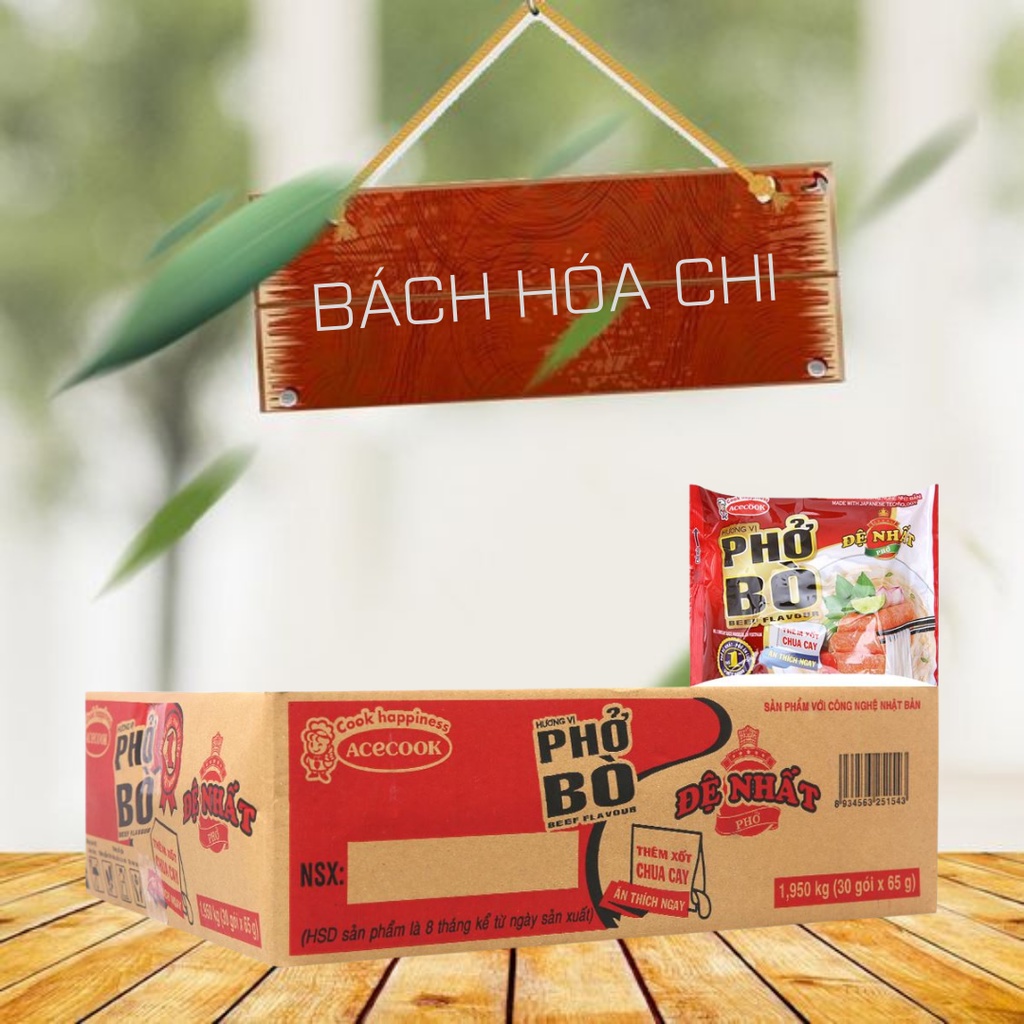 Thùng 24 gói Phở bò Đệ Nhất gói 65g