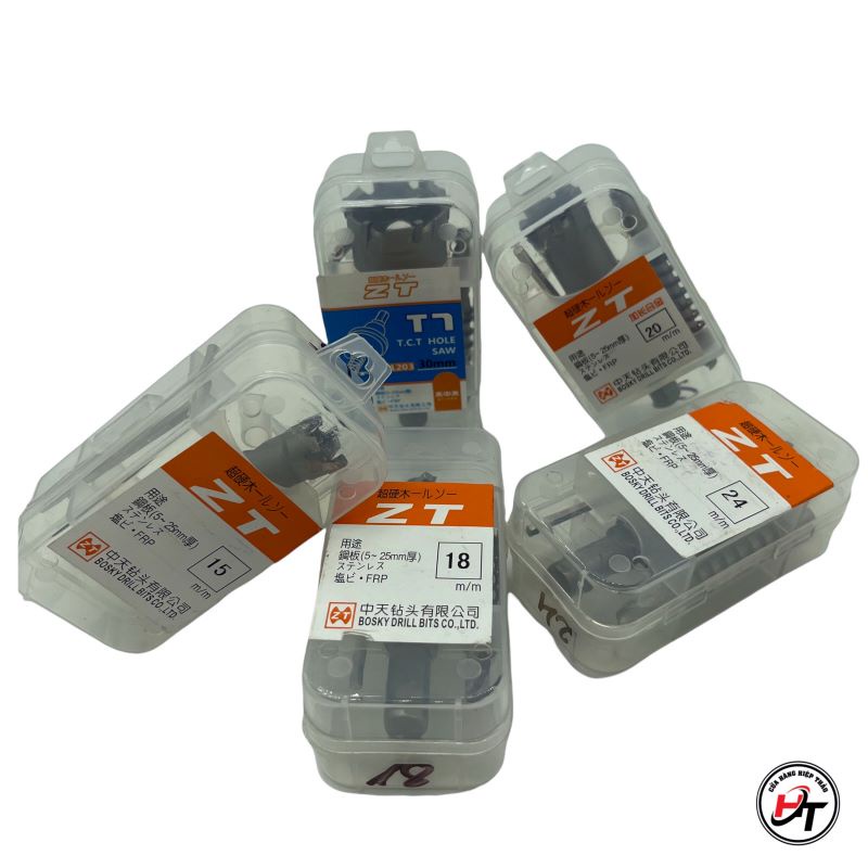 Mũi khoét inox khoan sắt gỗ lỗ tròn cao cấp đầu hợp kim TCT 15mm -30mm MKHK-D-1530