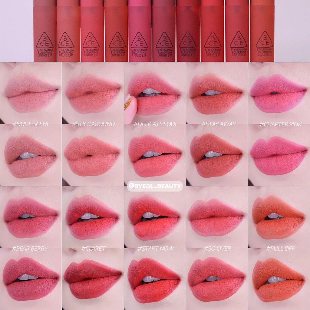 SON KEM LÌ 3CE BLURRING LIQUID LIP