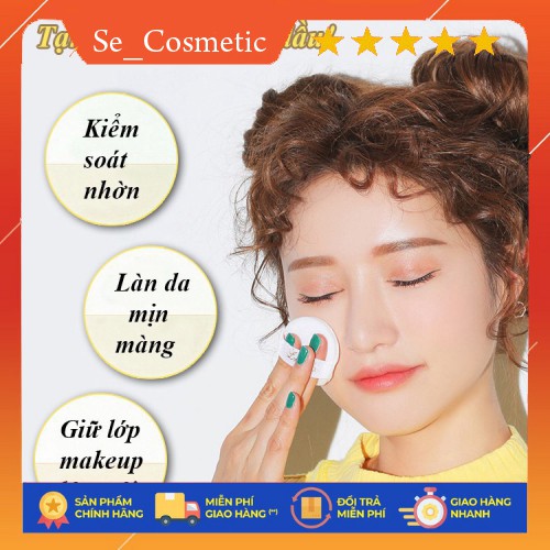 Phấn phủ kiềm dầu Lameila dạng bột siêu mịn màu tự nhiên 6g phấn trang điểm