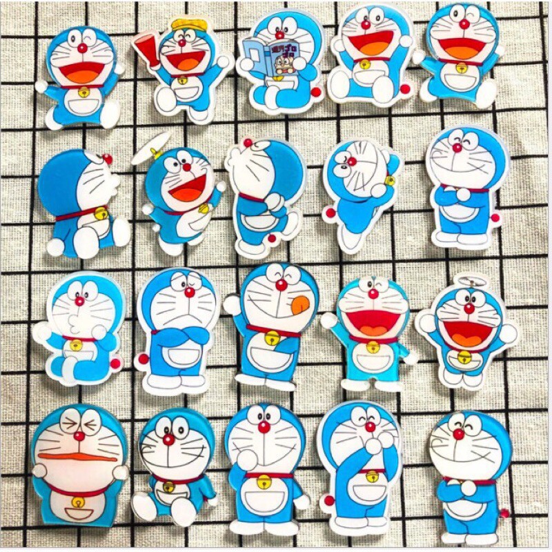 combo pin cài doremon