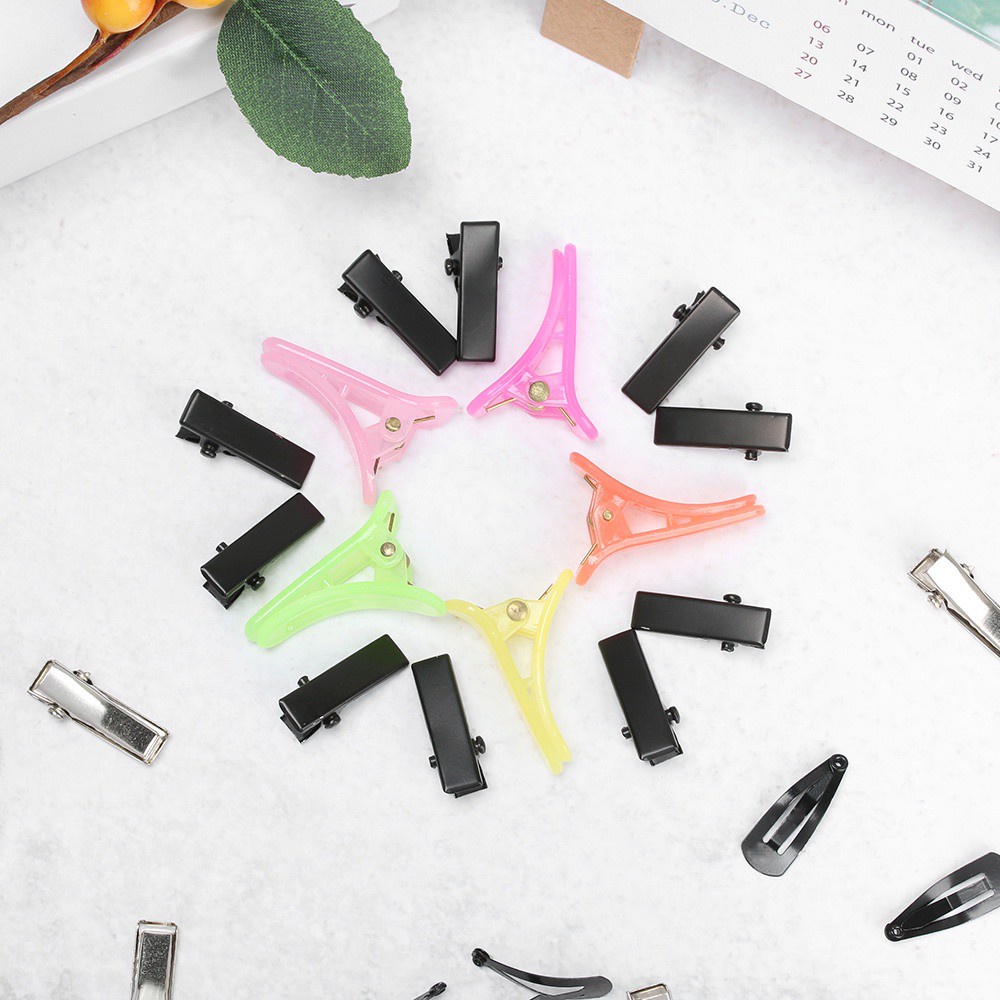 Set 10 Kẹp Tóc Búp Bê Bằng Nhựa 3 Kiểu Dáng Dễ Thương Cho Bé Gái Diy