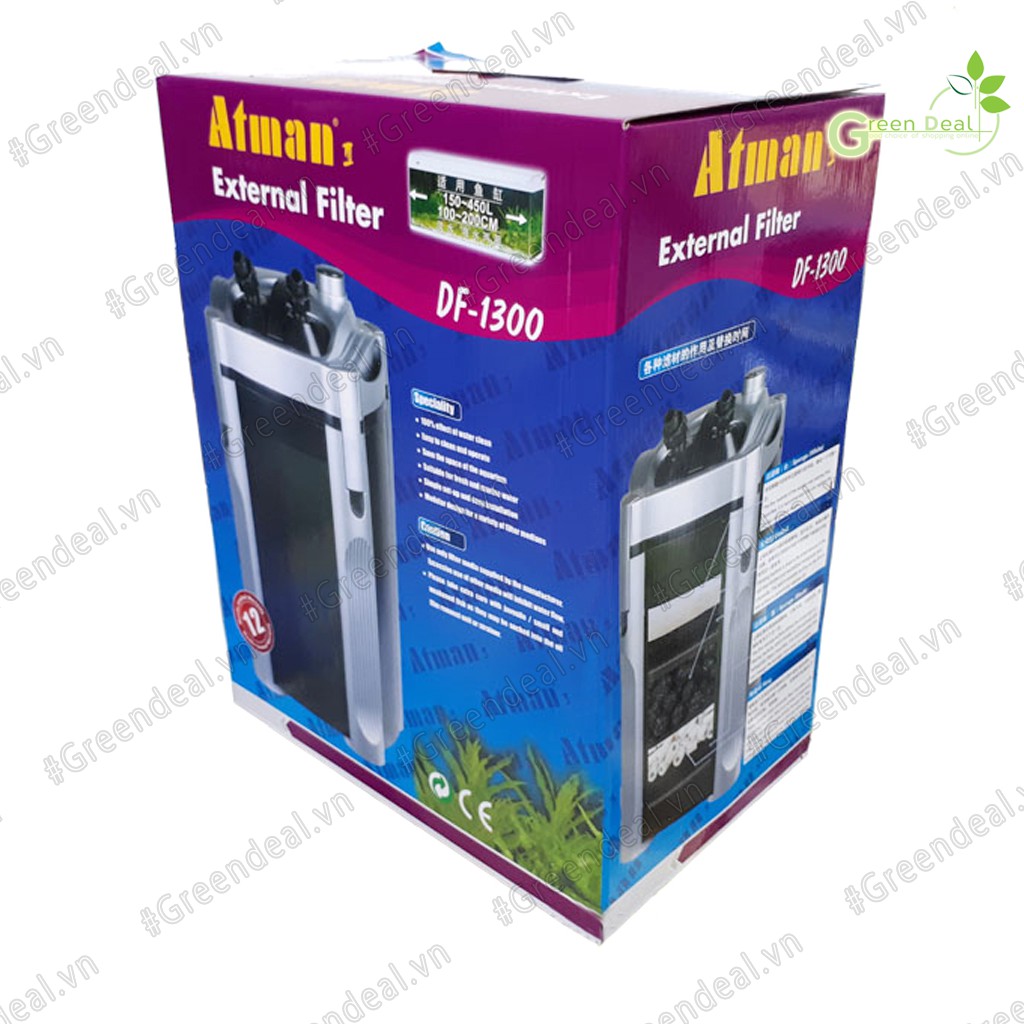 ATMAN - External Filter DF-1300 | Máy lọc thùng cao cấp cho hồ cá thuỷ sinh