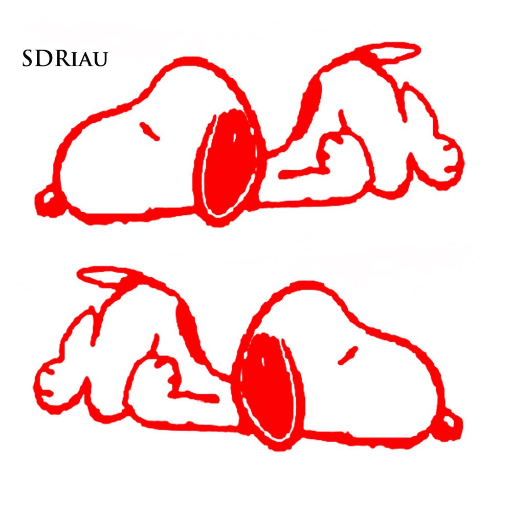 Cặp hình dán kính chiếu hậu xe hơi họa tiết chó Snoopy hoạt hình ngộ nghĩnh dễ thương