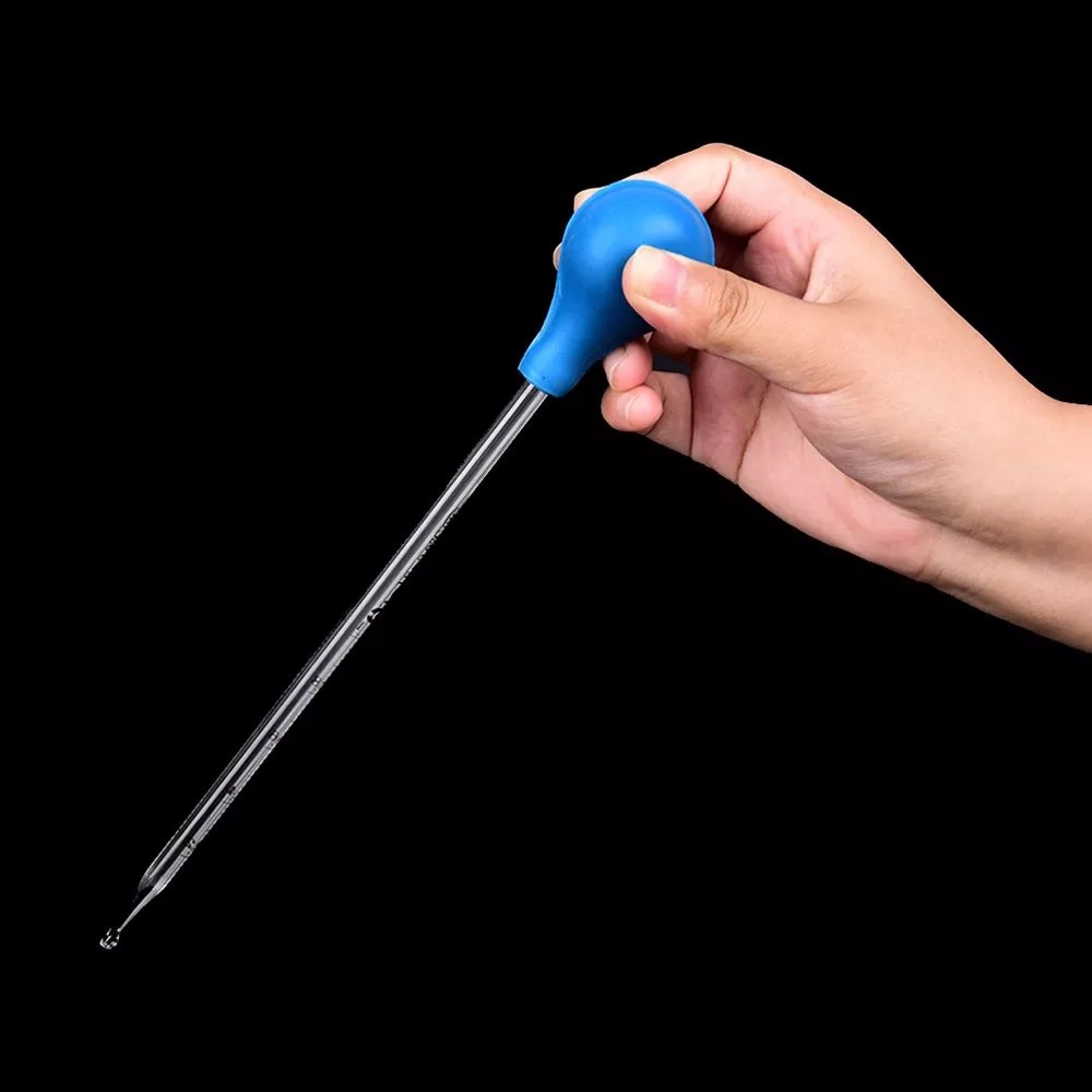 Ống hút pipet thủy tinh chia vạch 0.5ml 1ml 2ml 3ml 5ml 10ml  DÀI 20cm kèm quả bóp