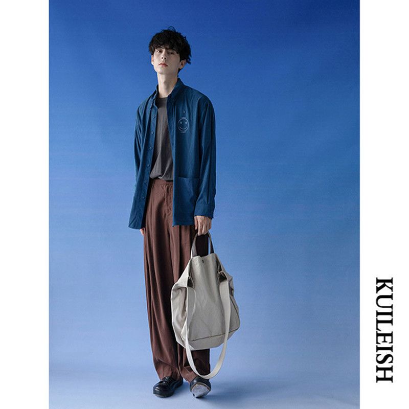 Áo Sơ Mi Nam!F &amp; X Áo Sơ Mi Tay Dài Phong Cách Retro Nhật Bản Mùa Hè Thu Dành Cho Nam Nữ Sinh Viên Thiết Kế Độc Đáo Stre