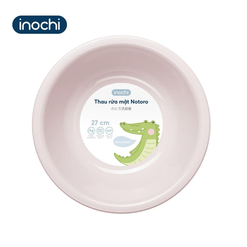 Chậu Rửa Mặt Cho Bé INOCHI Notoro Nhật Bản 27cm, Chất Liệu Nhựa Cao Cấp Kháng Khuẩn Bảo Vệ Sức Khoẻ