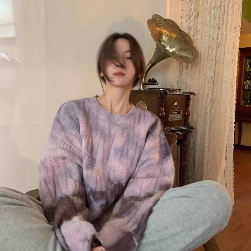 Áo len thừng loang màu xì teen