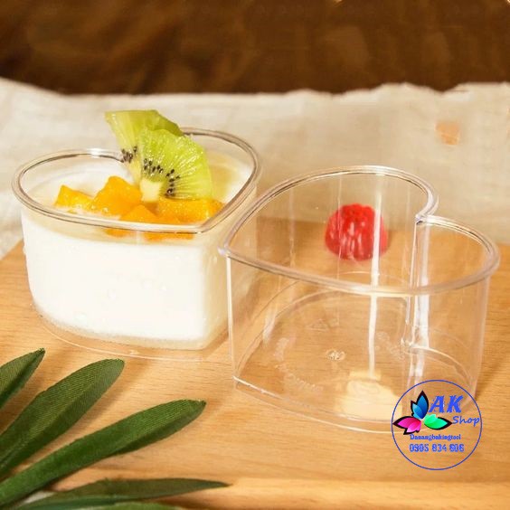 SET 10 HỘP ĐỰNG BÁNH MOUSSE TIM + NẮP