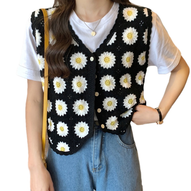 Áo Khoác Len Cardigan Không Tay Cổ Chữ V Sâu Gợi Cảm Cho Nữ Y2K