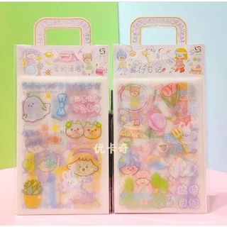Set 4 tấm sticker dán trang trí túi quai đẹp