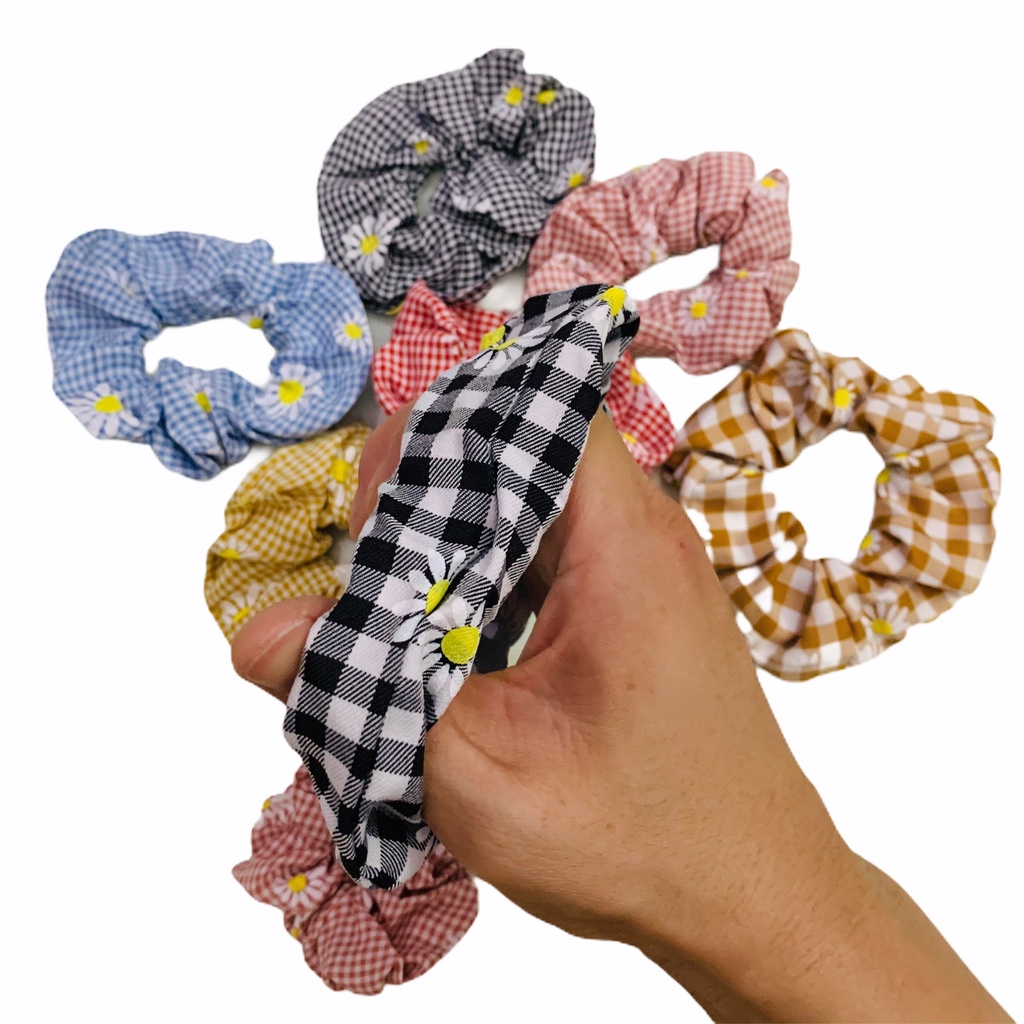 Dây Cột Tóc Scrunchies Tổng Hợp Nhiều Mẩu Dây Cột Tóc Jussy Fashion Hot Trend Style Đơn Giản Dễ Thương [1 SỢI]