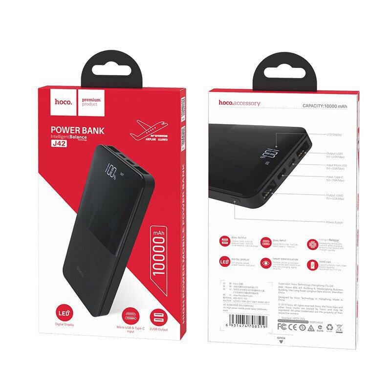 sạc dự phòng j42 10000mah