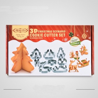 (CÓ SẴN) Set cutter 3D chủ đề giáng sinh