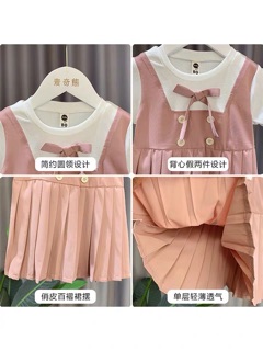 Váy yếm bé hai màu kute
