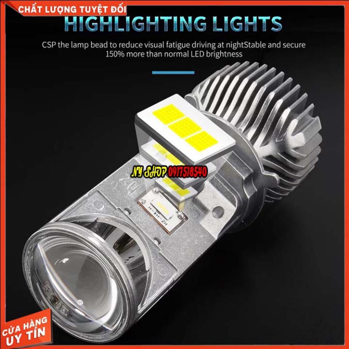 LED BI CẦU Y6 CHÂN H4 - 3 CHẾ ĐỘ COS CÓ CHỤP CHẮN SÁNG GẮN OTO - XE MÁY ( CLIP TEST ) LƯU Ý GIÁ 1 CHIẾC Ảnh thật Sp