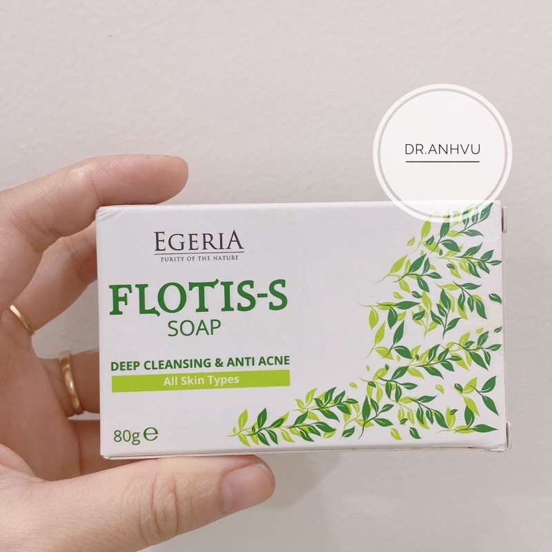 Xà bông tắm Y khoa giảm mụn, giảm dầu Flotis S 80g