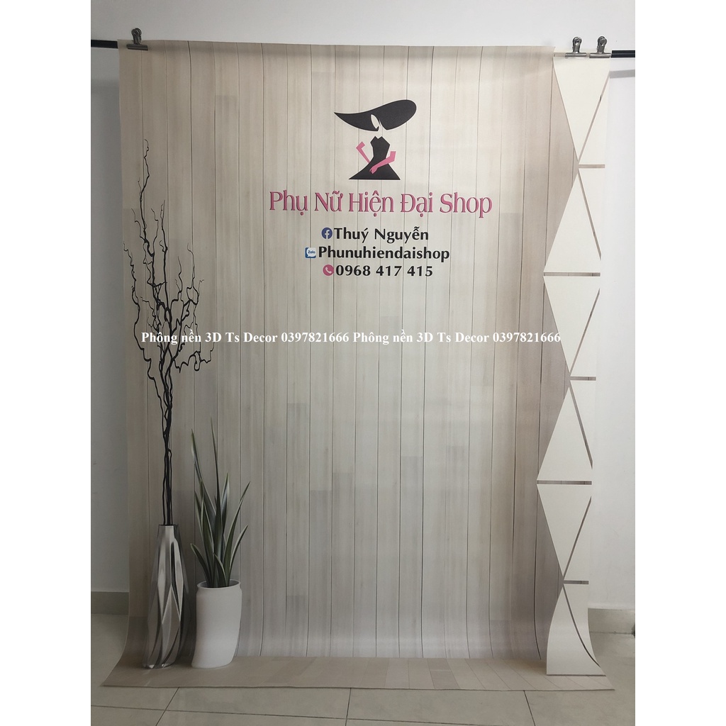 Phông Livestream Chụp Ảnh Màu Nhẹ Nhàng 3D 5D Miễn Phí Chèn Logo và Nội Dung