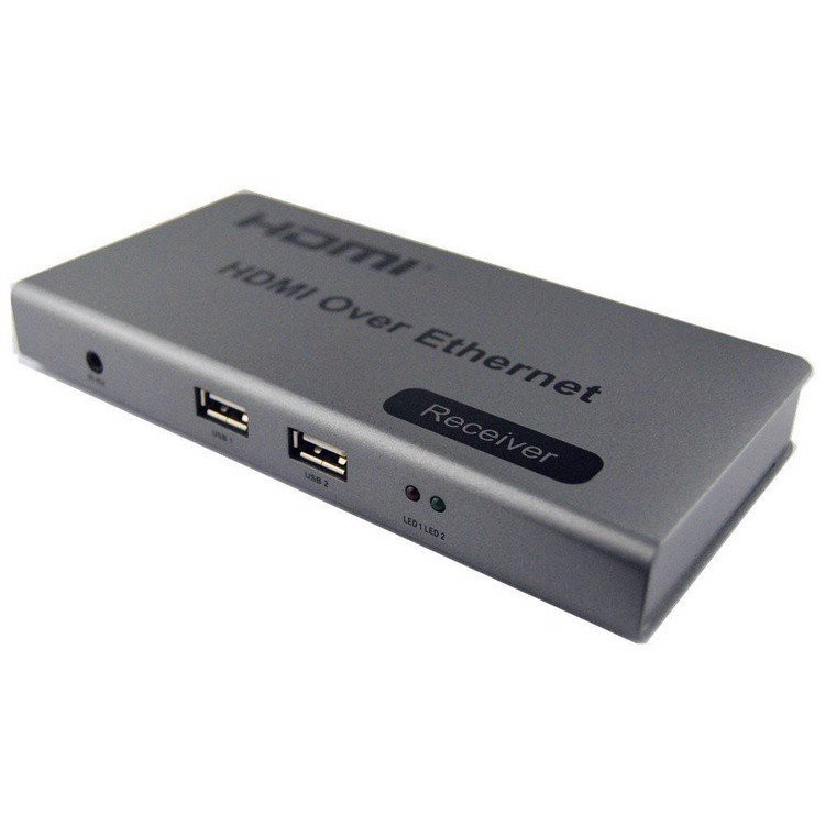 [Mã 254ELSALE giảm 7% đơn 300K] KVM HDMI qua Ethernet dài 120m hỗ trợ chuột - kvm-rj45-200m