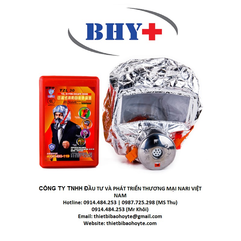 SIÊU HOT -  [PCCC] Mặt nạ phòng khói độc TZL30 - phòng ngạt &amp; thoát hiểm khi có đám cháy - SIÊU HOT