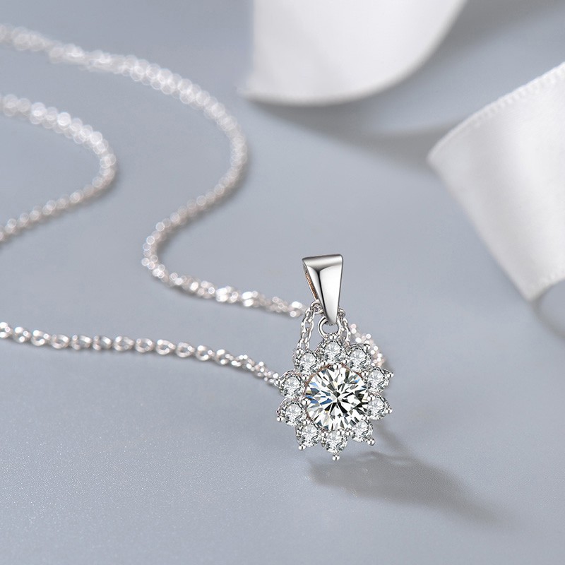 Vòng Cổ Bạc, Dây Chuyền Bạc Mặt Bông Hoa Nhỏ TNC JEWELLERY