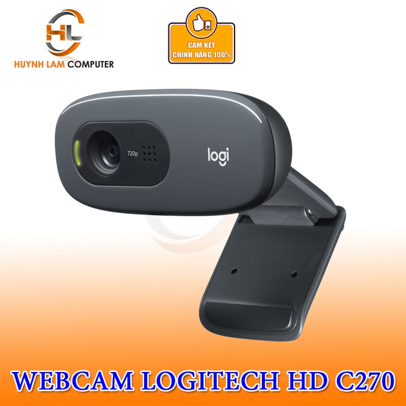 Webcam Logitech C270 HD 720p góc quan sát 80 độ Hãng phân phối