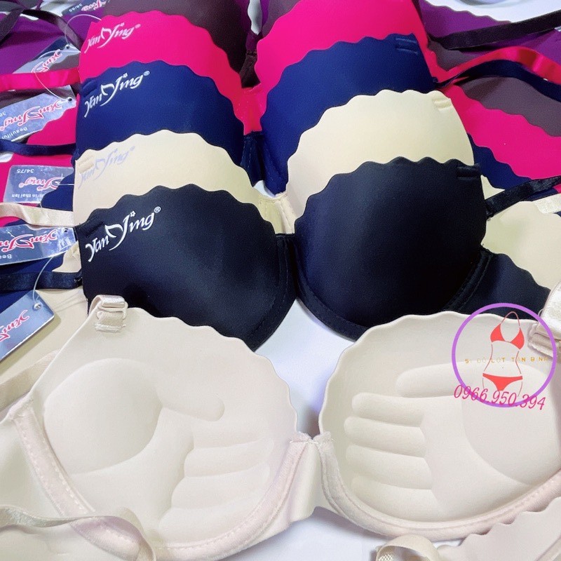 Áo lót áo ngực su đúc bàn tay nâng ngực viền lượn sóng MS904