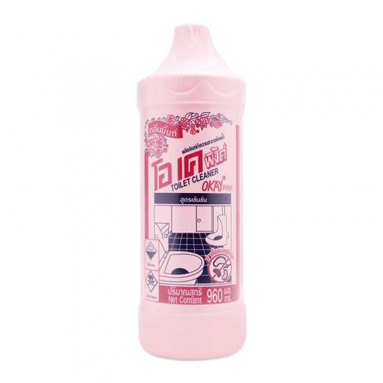 Nước tẩy nhà vệ sinh Toilet Okay Pink thái lan dạng chai 960ml