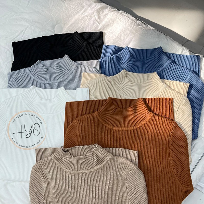 Áo Len Nữ cổ cao 3 phân len lông cừu dày giữ nhiệt Quảng Châu ATD-1 | BigBuy360 - bigbuy360.vn