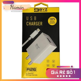 Bộ sạc byz 1.2a ip5/6/7 a26 siêu bền dành cho iphone