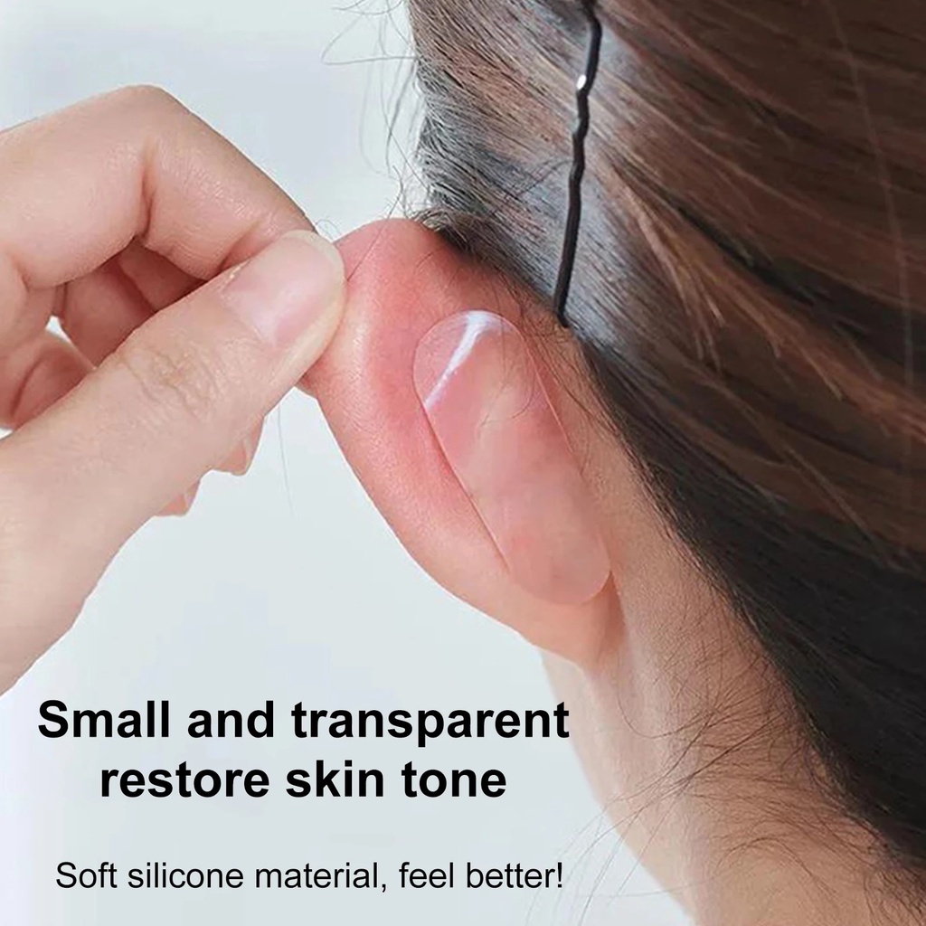 Miếng Dán Lỗ Tai Bằng Silicon Trong Suốt Cho Unisex Mang Đi Tiện Dụng