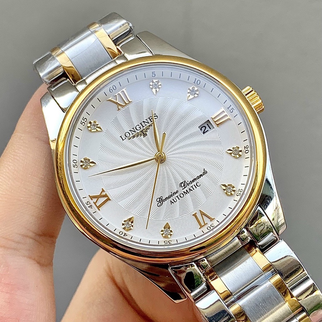 Đồng Hồ Nam lon.gines Sapphire L25184 Máy Cơ Automatic Nhật Mặt vân xoáy
