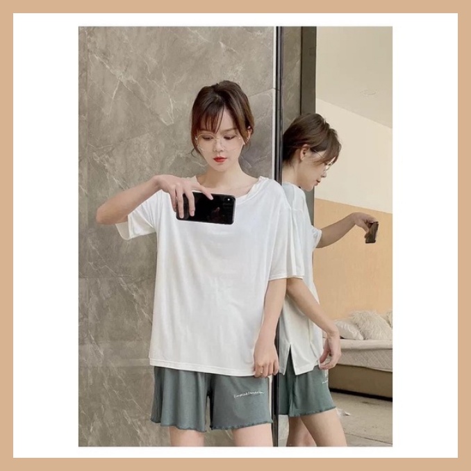 Bộ đồ bầu cộc tay COTTON cao cấp, hàng xuất hàn