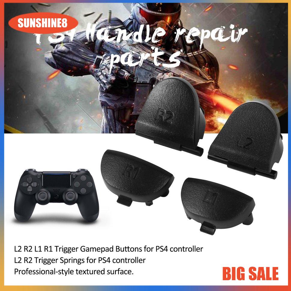 【SUN】6 PCS Gamepad Repair Parts Replace Buttons R1 L1 R2 L2 Triggers For PS4