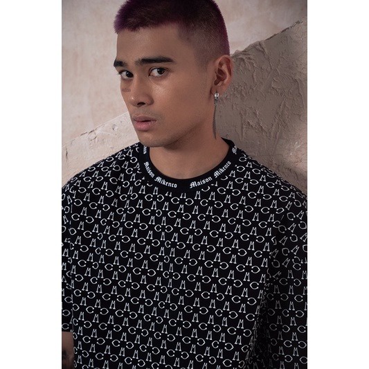Áo MIKENCO Monogram Tshirt Áo Thun Nam Monogram Bản In Họa Tiết Chữ M - Mikenco Chất Cotton Co Giãn 4 Chiều