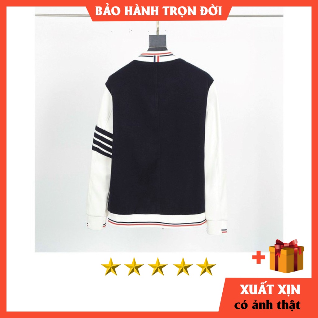 Áo khoác nam cổ sọc hiệu Thom Browne