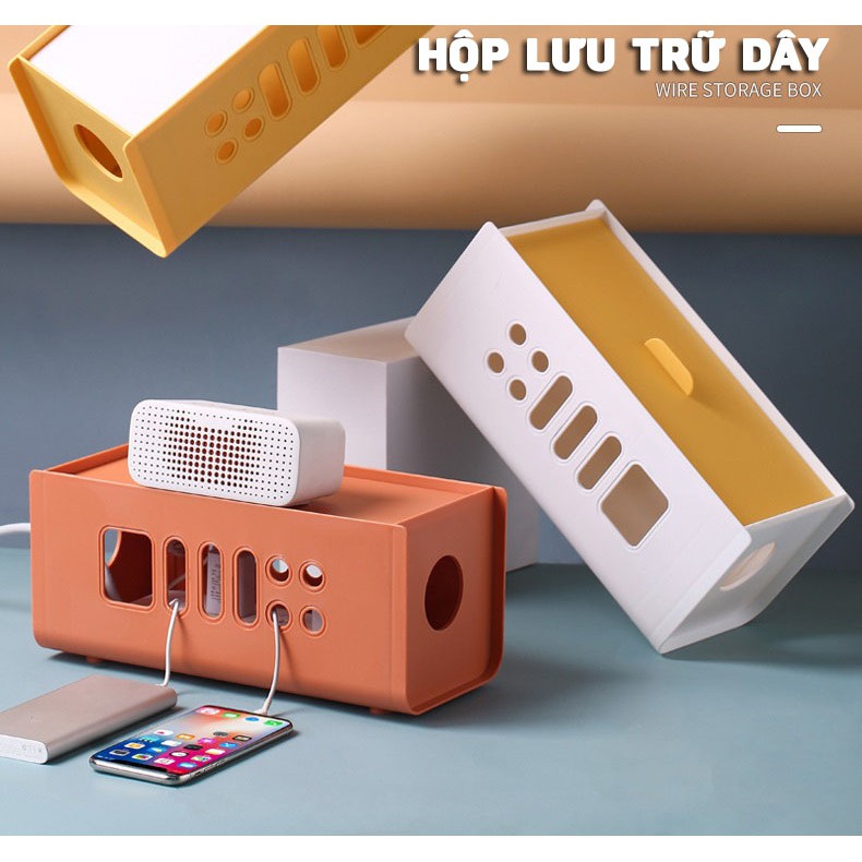 Hộp đựng ổ cắm điện đa năng giúp tiết kiệm không gian hộp đựng dây điện an toàn cho gia đình.
