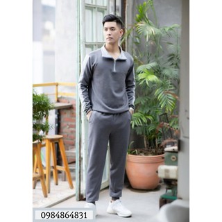 Bộ nỉ nam khóa chui Laroma | Giữ ấm - Khử mùi