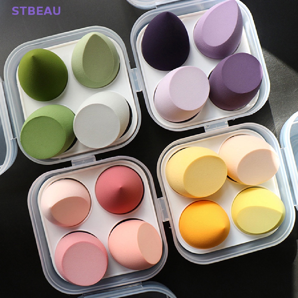 Set 4 Mút Trang Điểm Tán Kem Nền / Phấn Má Hồng Tiện Dụng